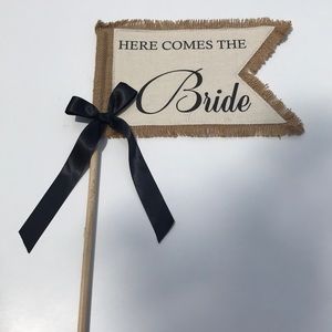 Here comes the bride flag